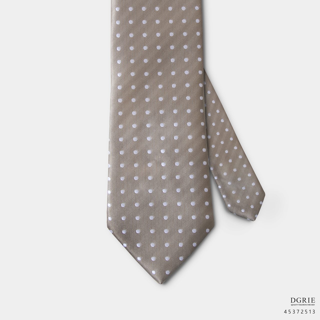 light brown dot white necktie dgrie
