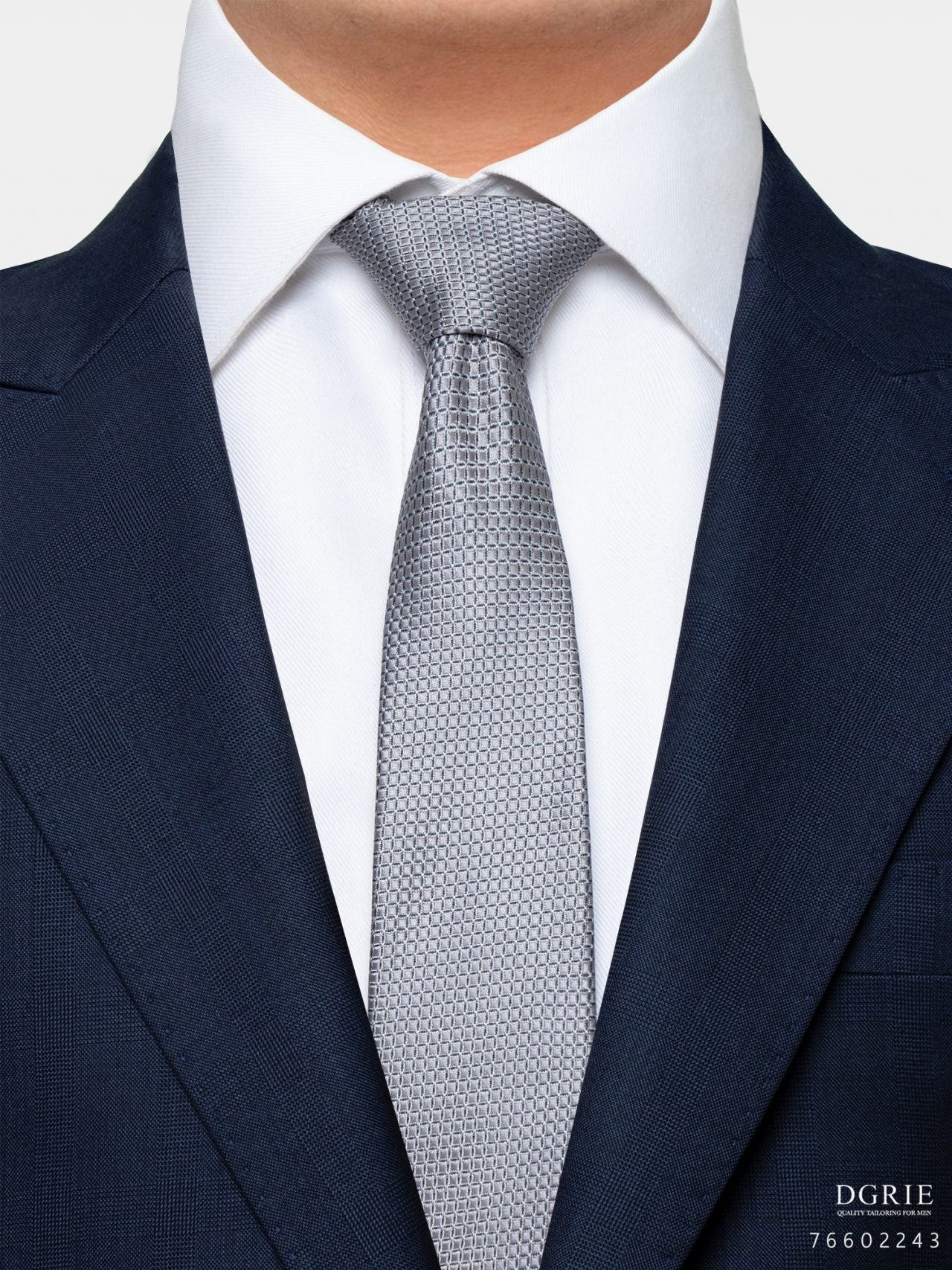 mini black square on dark gray 3 inch necktie dgrie 1