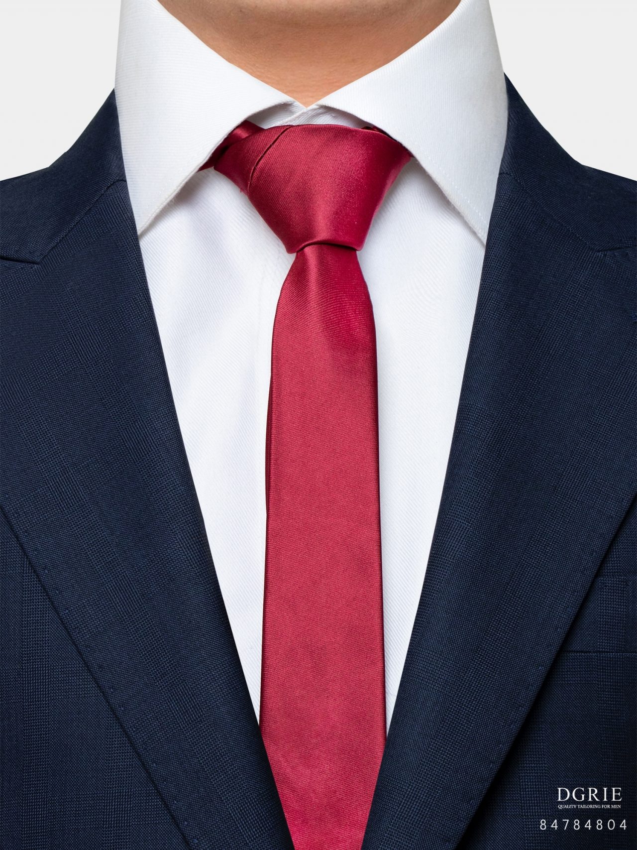 red burgundy satin 2 5 inch necktie dgrie 1