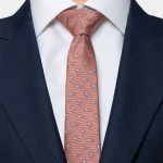 salmon pink paisley mini end on end 3 lnch necktie dgrie 1