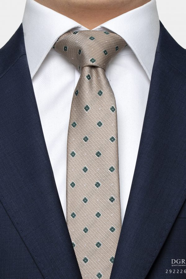 beige square green jewelry 3 inch necktie dgrie