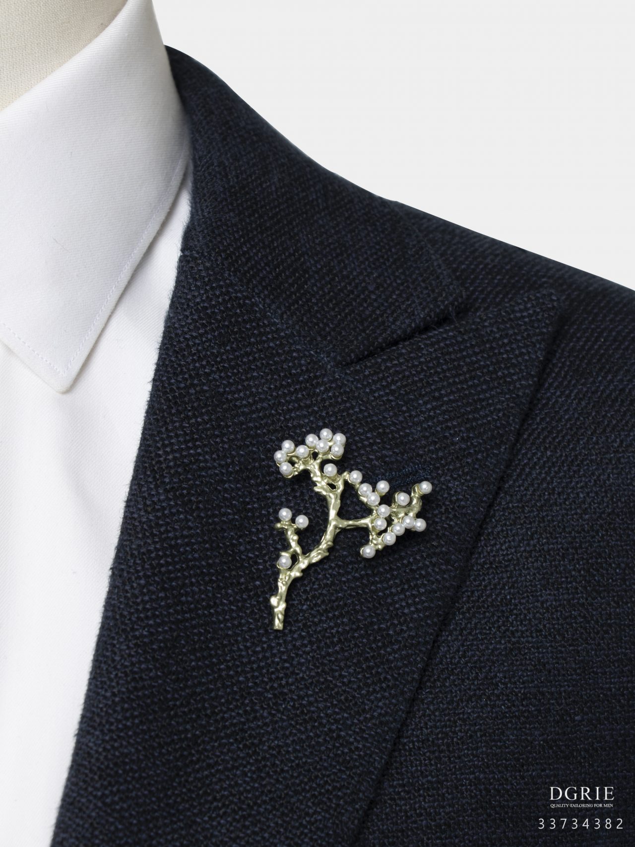 branch pearl texture brooch dgrie