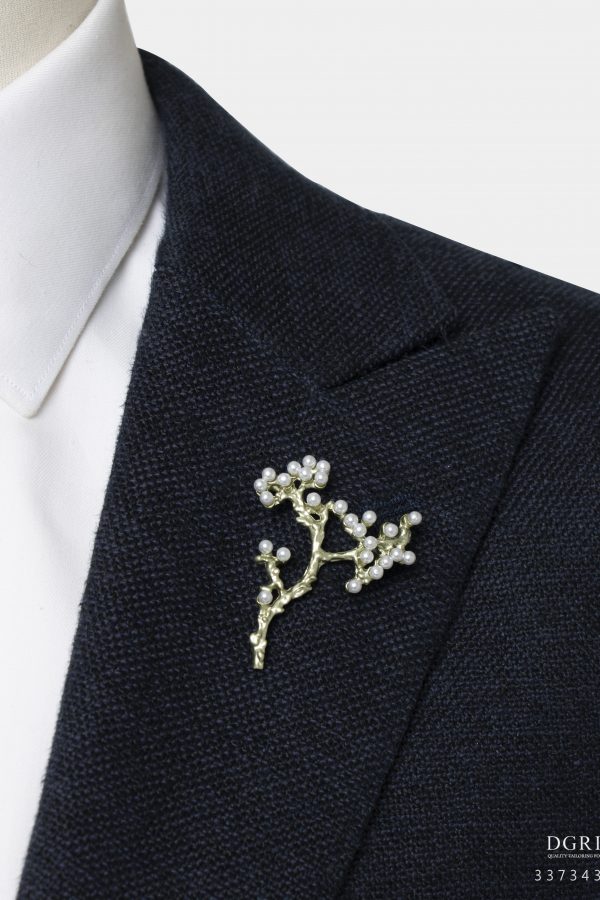 branch pearl texture brooch dgrie