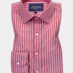 cotton stripe 1cm white pattern stitch spread collar shirt dgrie 16