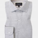 cotton texture light gray cutaway collar shirt dgrie 2
