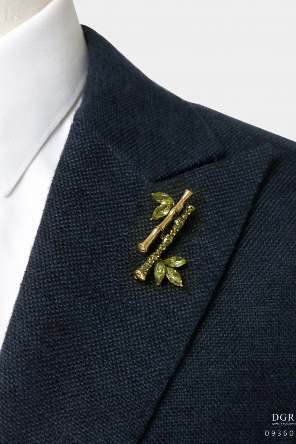green bamboo daimond brooch dgrie