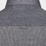 micro nailshead black cotton slim collar shirt dgrie 1