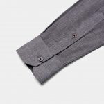 micro nailshead black cotton slim collar shirt dgrie 3