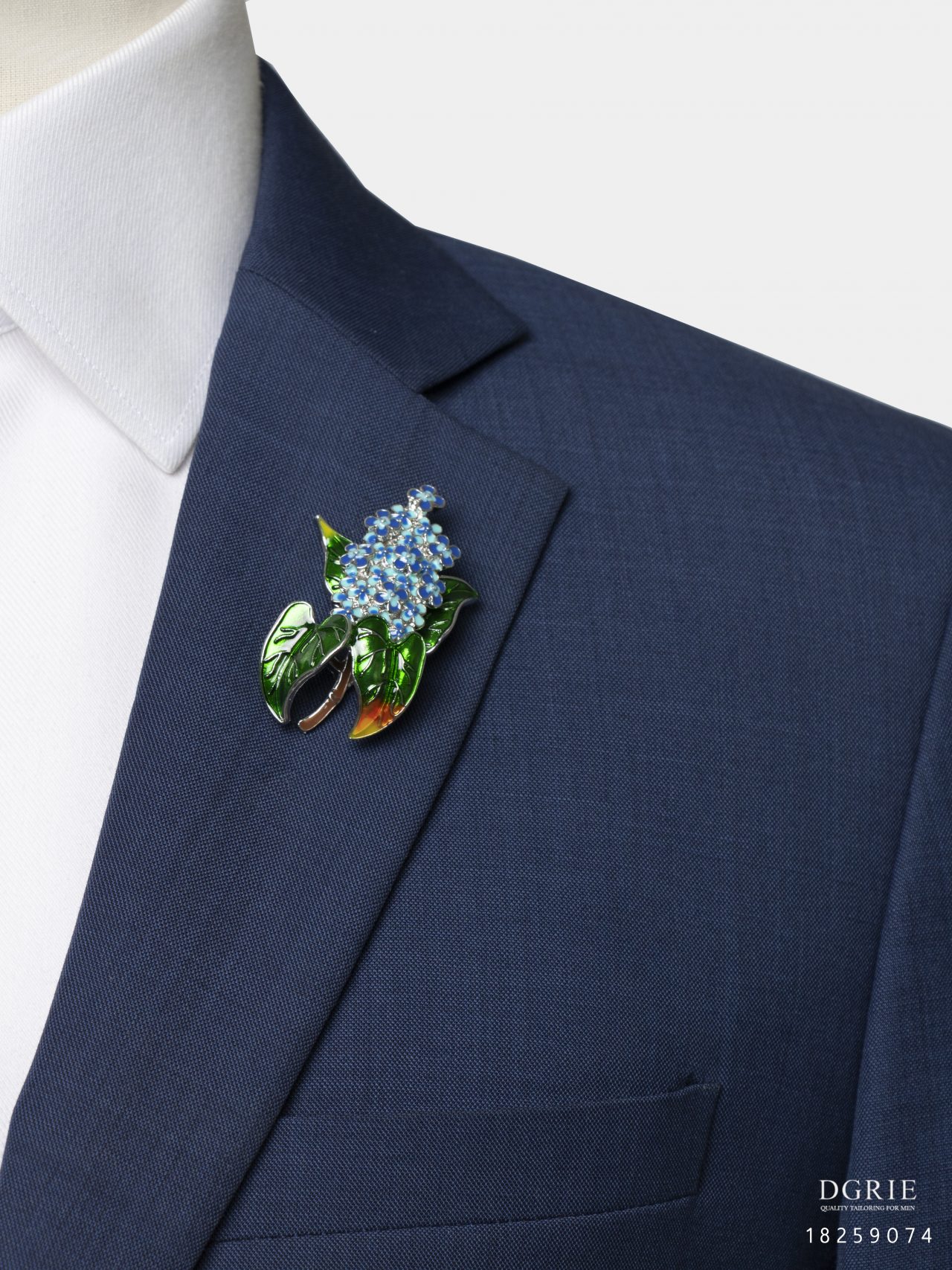 blue cyclamen flower brooch dgrie