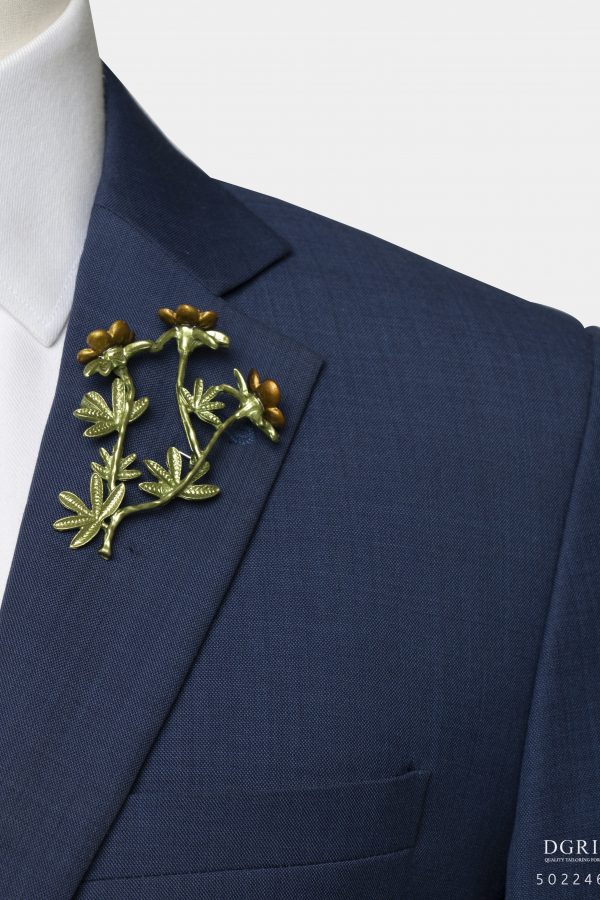 brown ceylon cotton flower brooch dgrie