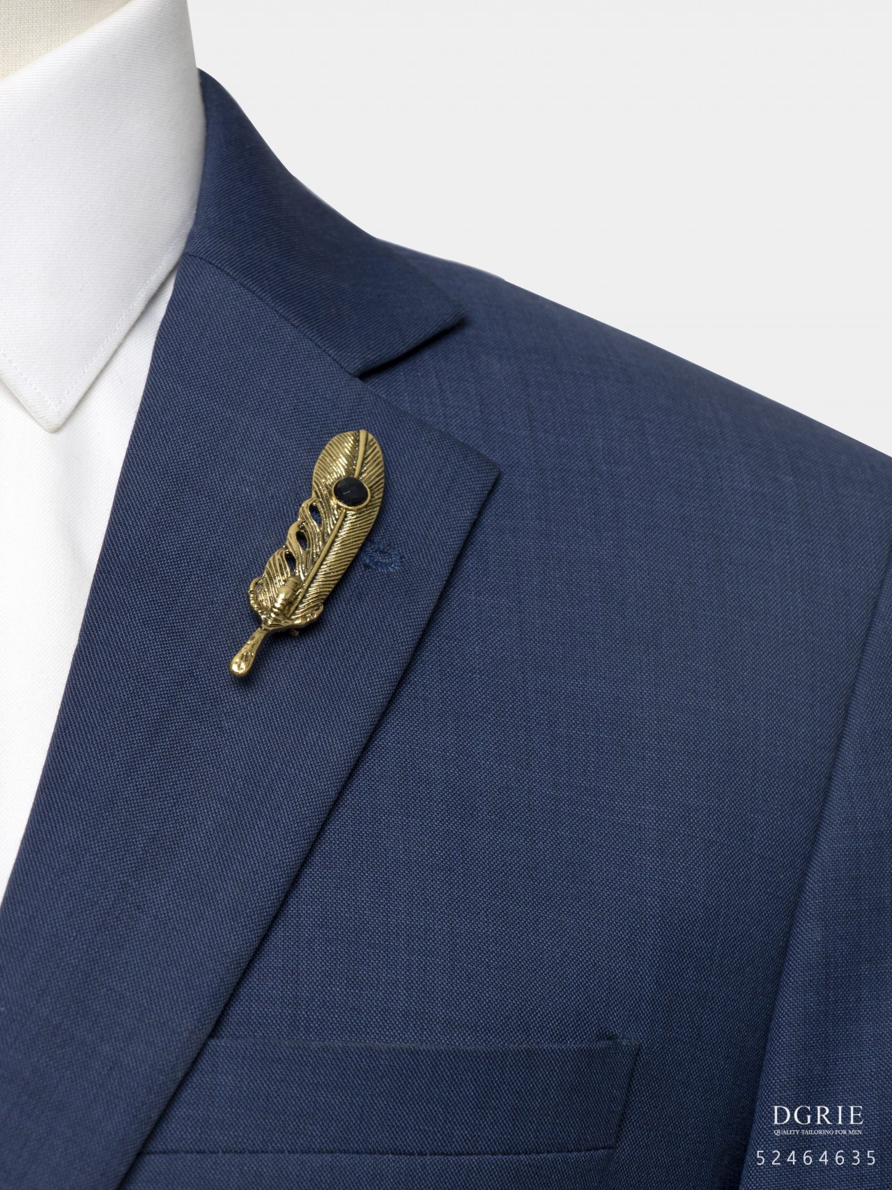 gold feather black diamond brooch dgrie