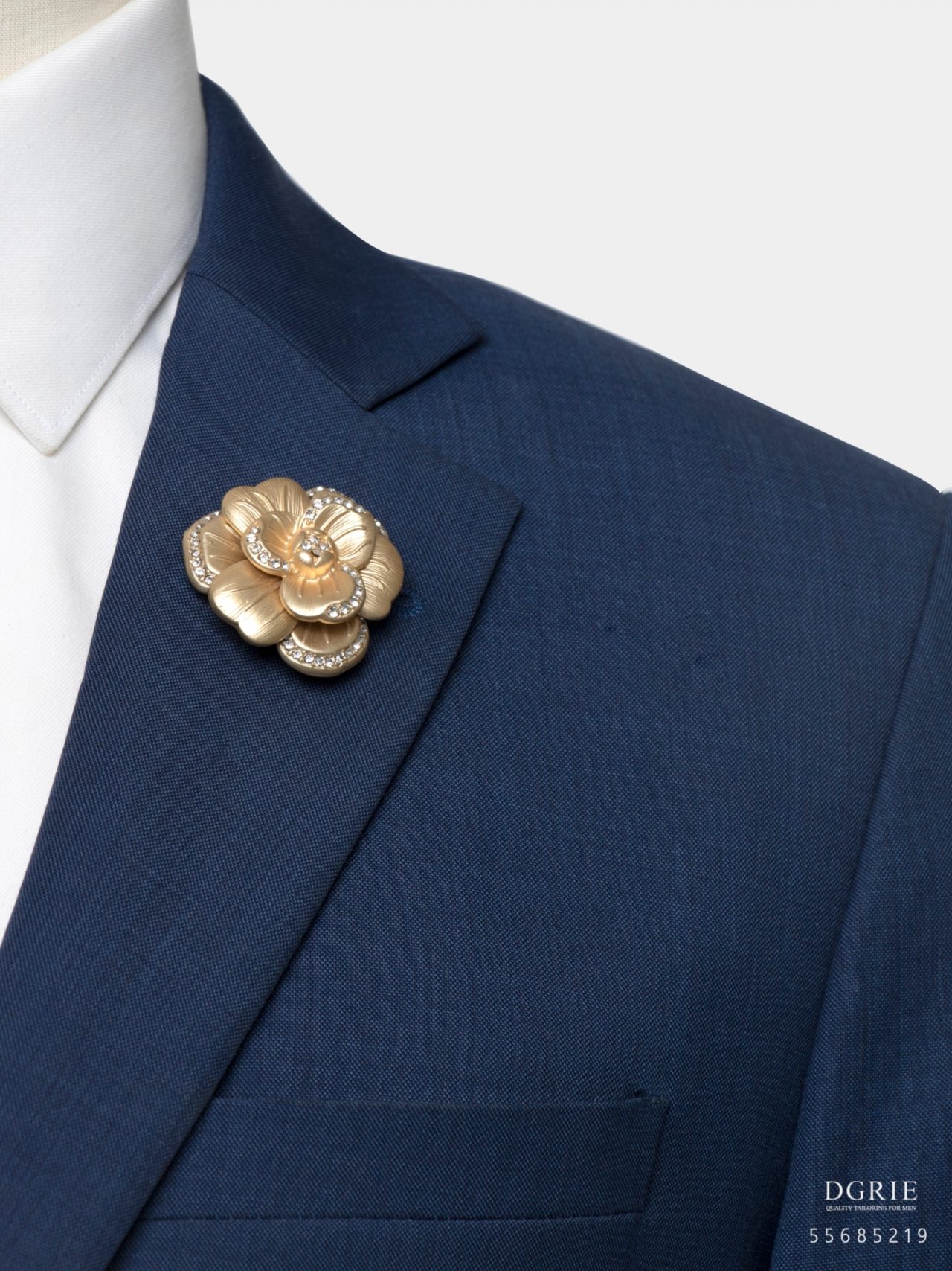 golden rose diamond brooch dgrie 1