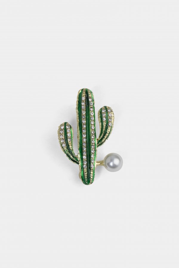 green cactus diamond brooch dgrie