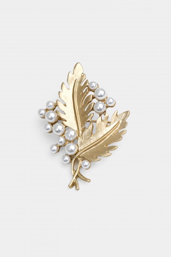 philodendron xanadu leaf gold brooch dgrie 1