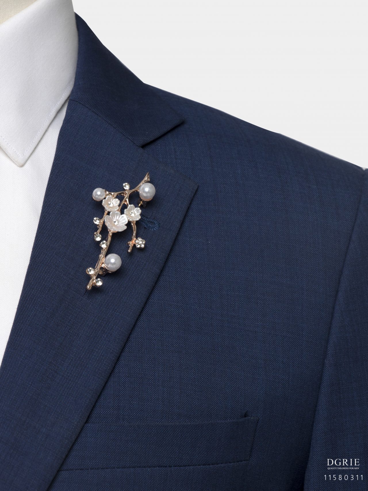 plum flower diamond rose gold brooch dgrie 2