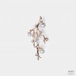 plum flower diamond rose gold brooch dgrie 3