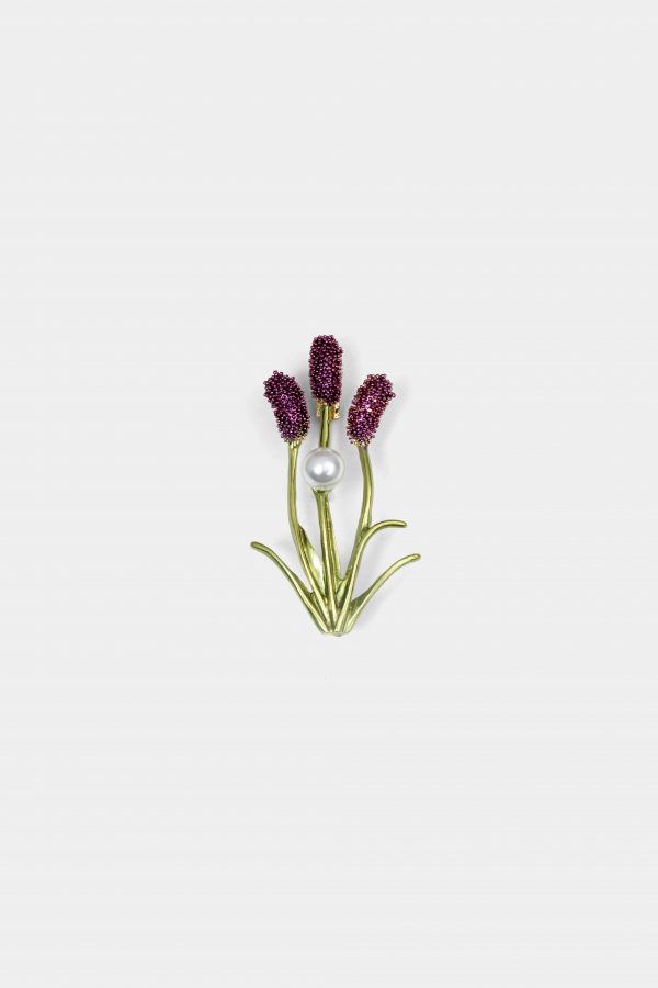purple hyacinth flower brooch dgrie 1