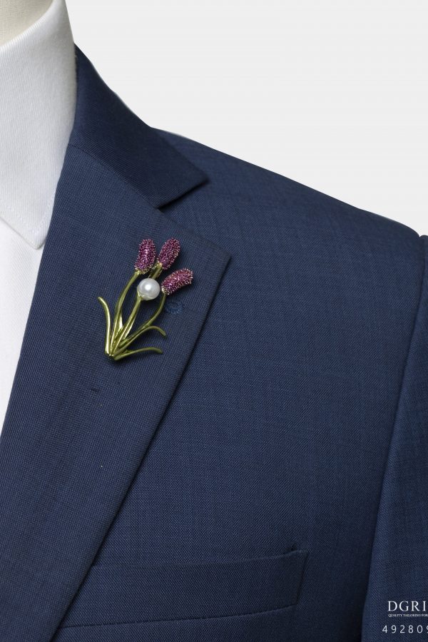 purple hyacinth flower brooch dgrie