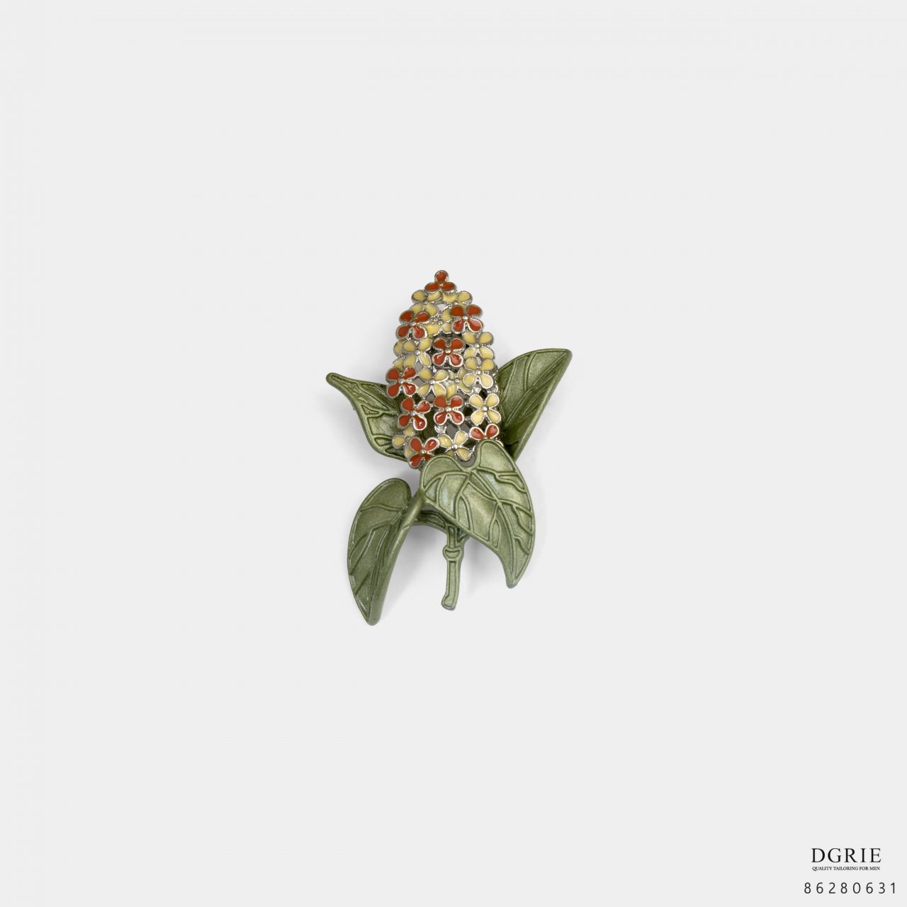 red and yellow cyclamen flower brooch dgrie 1