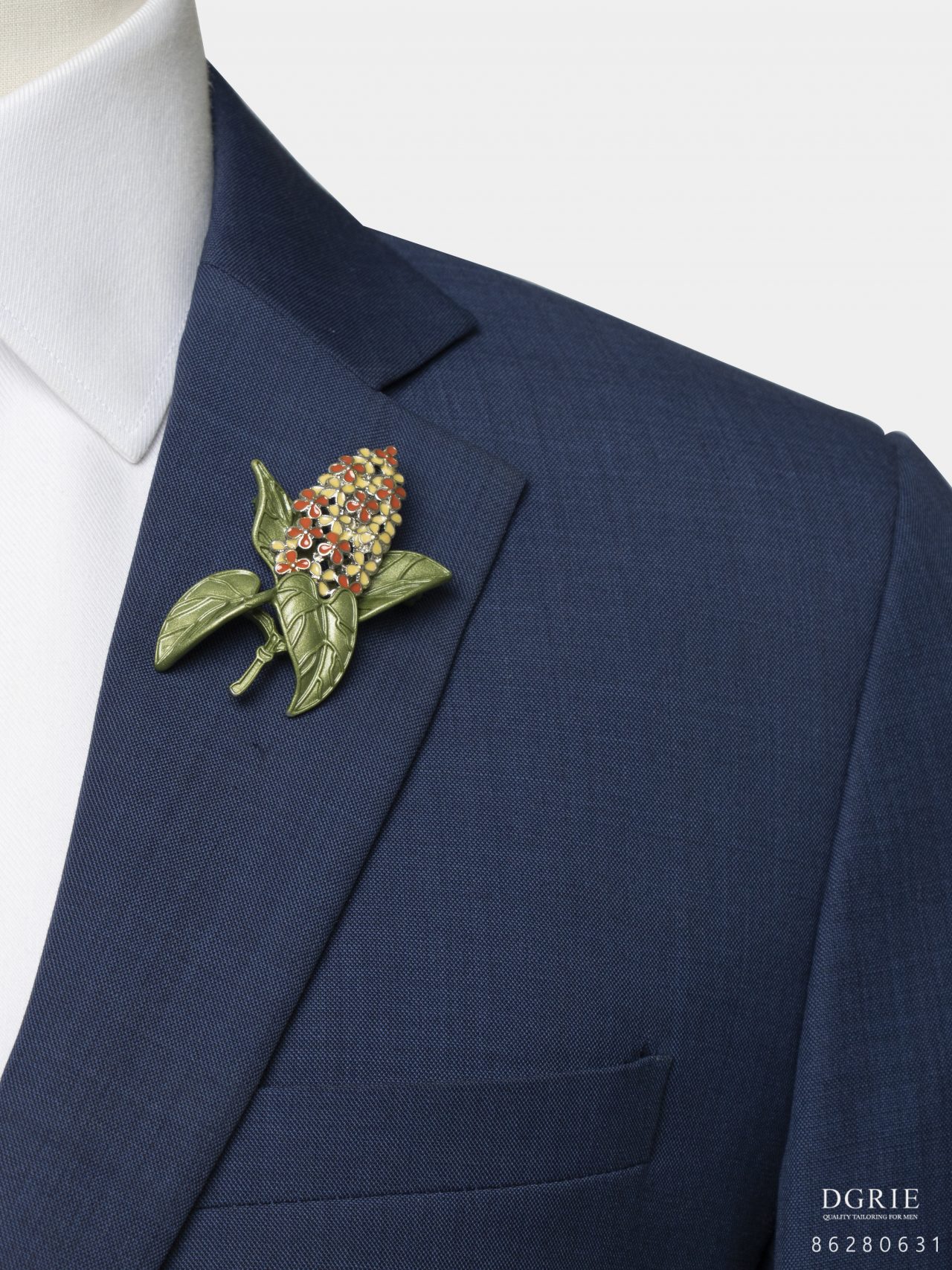 red and yellow cyclamen flower brooch dgrie