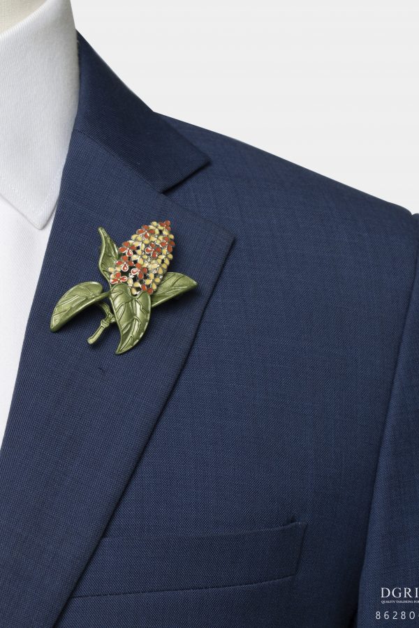 red and yellow cyclamen flower brooch dgrie