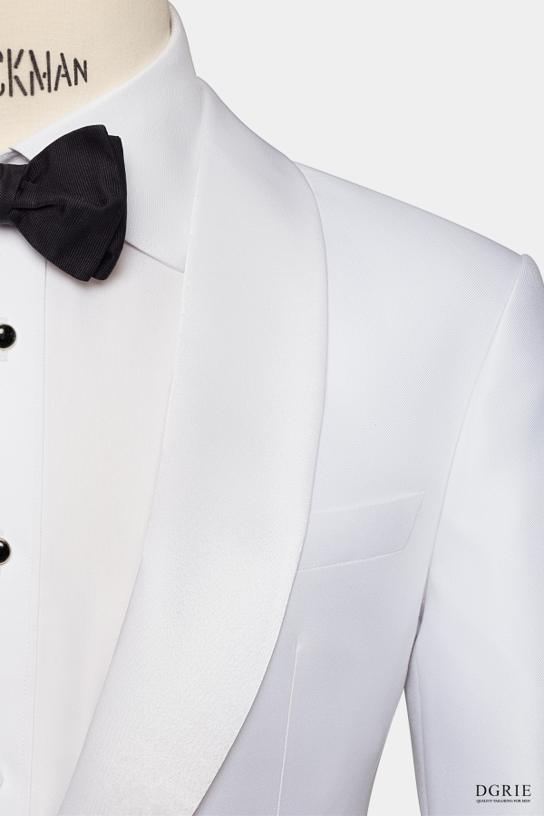 white tuxedo satin lapel jacket dgrie 1