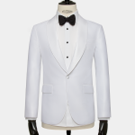 white tuxedo satin lapel jacket dgrie