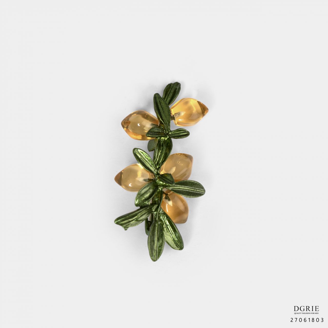 yellow plum fruit brooch dgrie 1