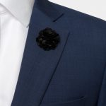 black felt flower lapel pin dgrie 1