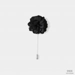 black felt flower lapel pin dgrie