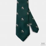 green twill polo horse sport 2 5 inch necktie dgrie 1