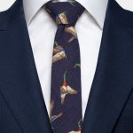mallard duck indigo blue 3 inch necktie dgrie