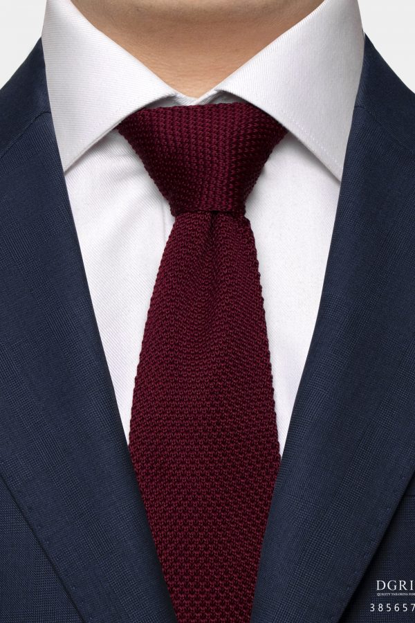 red knit 3 inch necktie dgrie