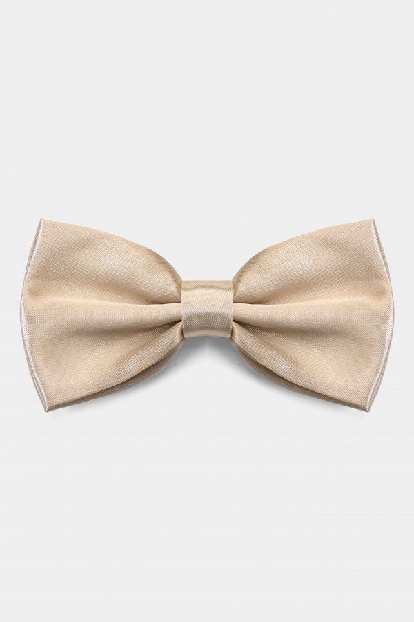 beige silk bowtie dgrie