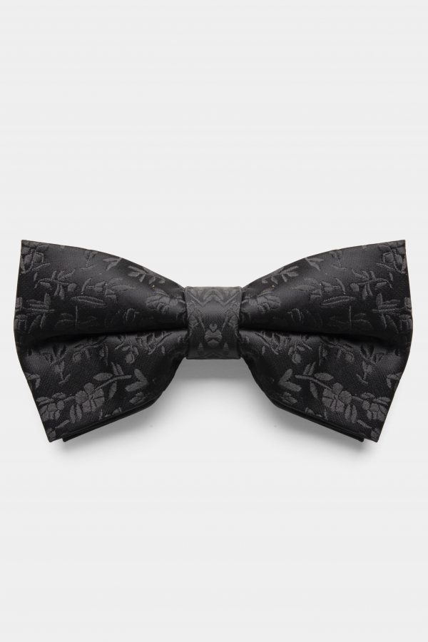 black flower on black bowtie dgrie