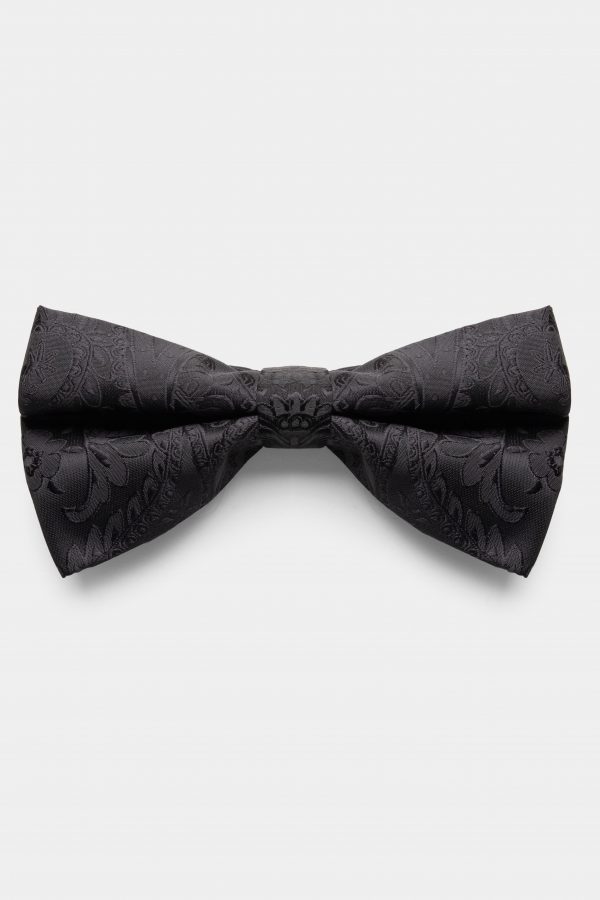 black paisley on black bowtie dgrie