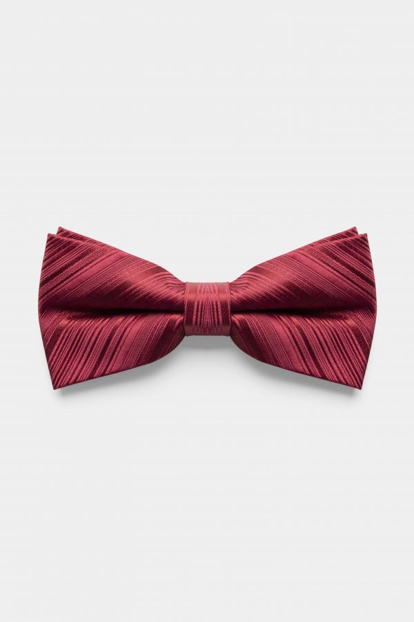 burgandy red twill texture bowtie dgrie