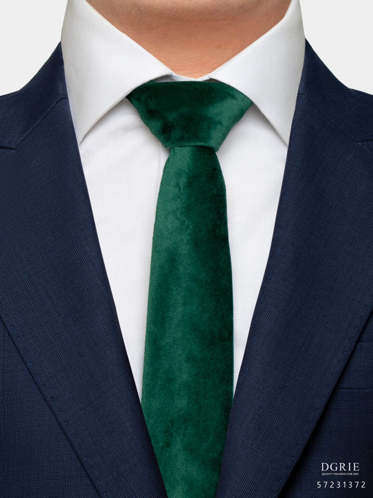 green velvet 2 5 inch necktie dgrie 1