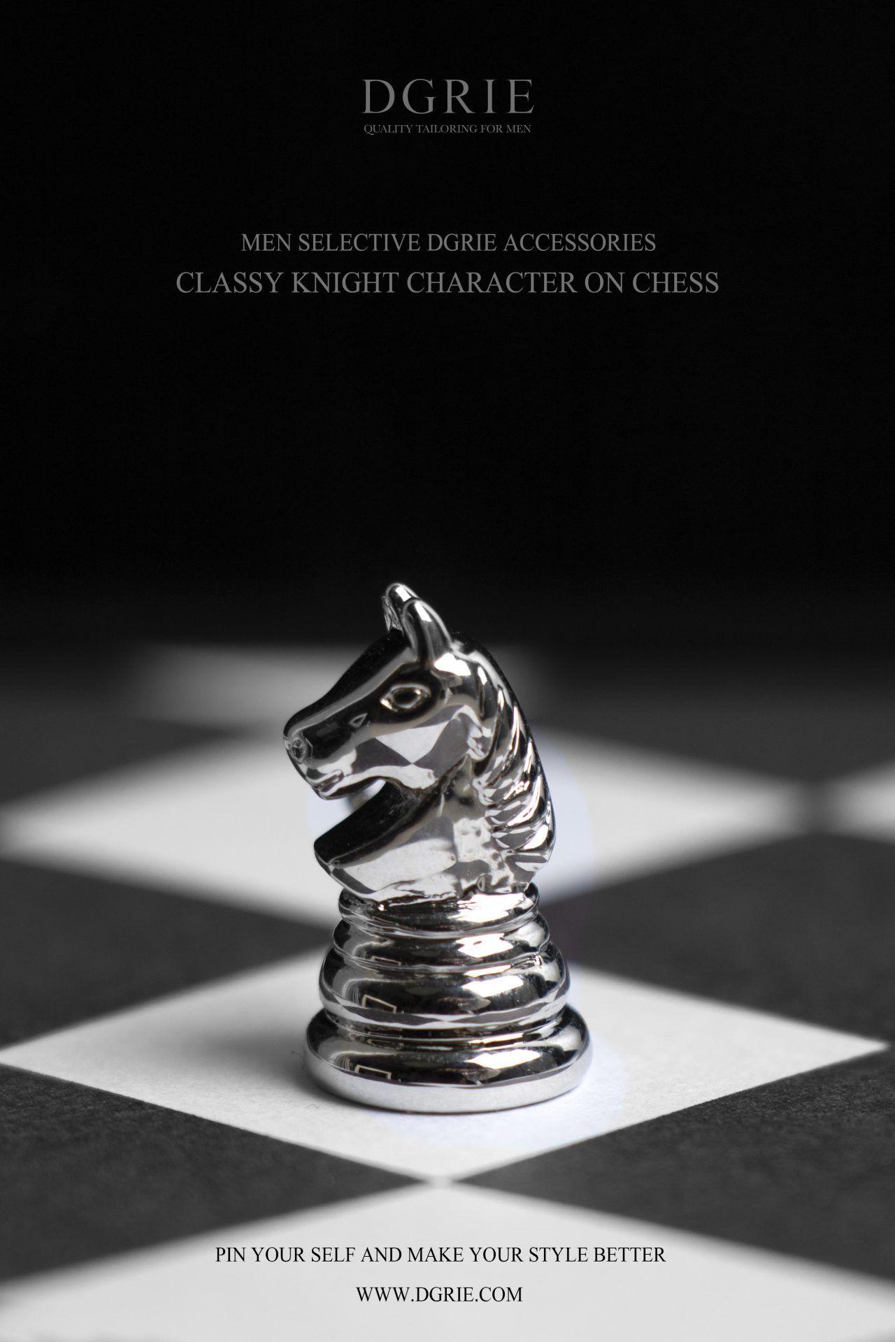 horse chess brooch dgrie