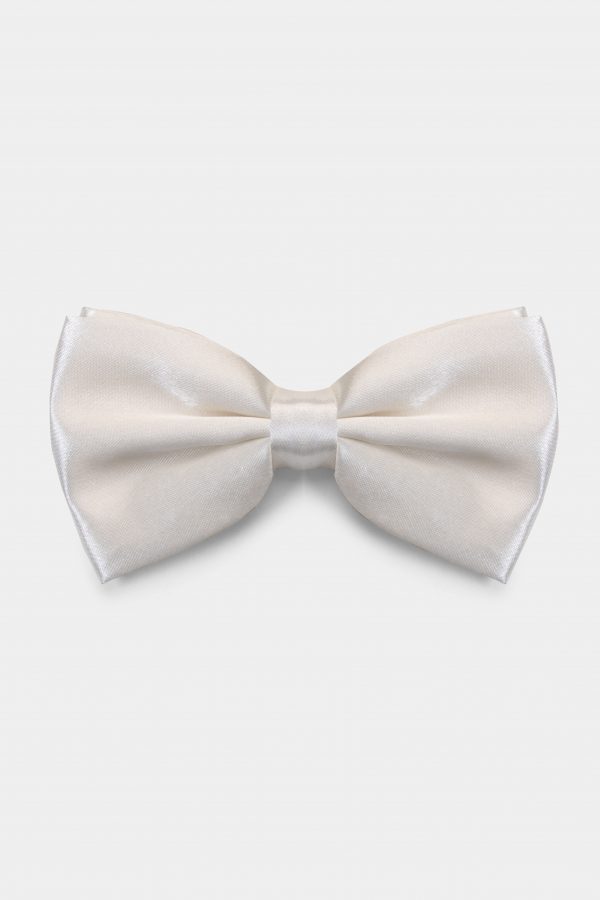 ivory white silk bowtie dgrie