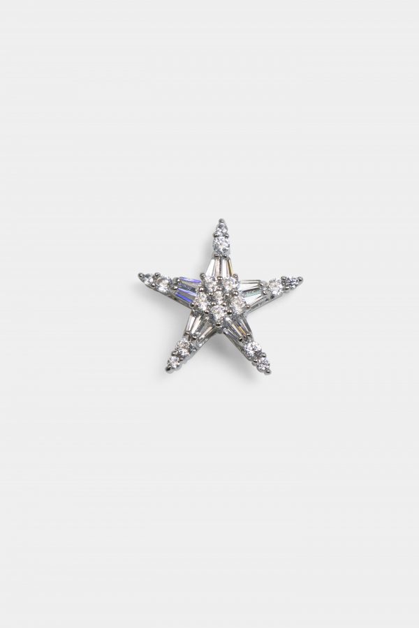 silver stars sparkle brooch dgrie