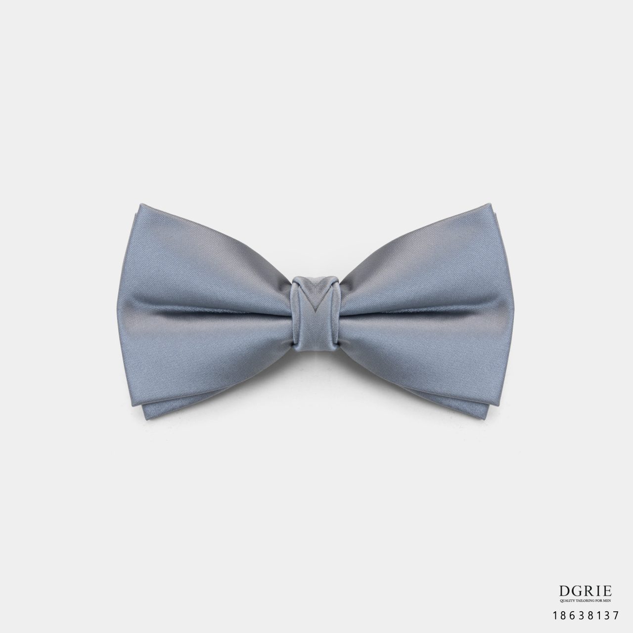 slate blue silk bowtie dgrie