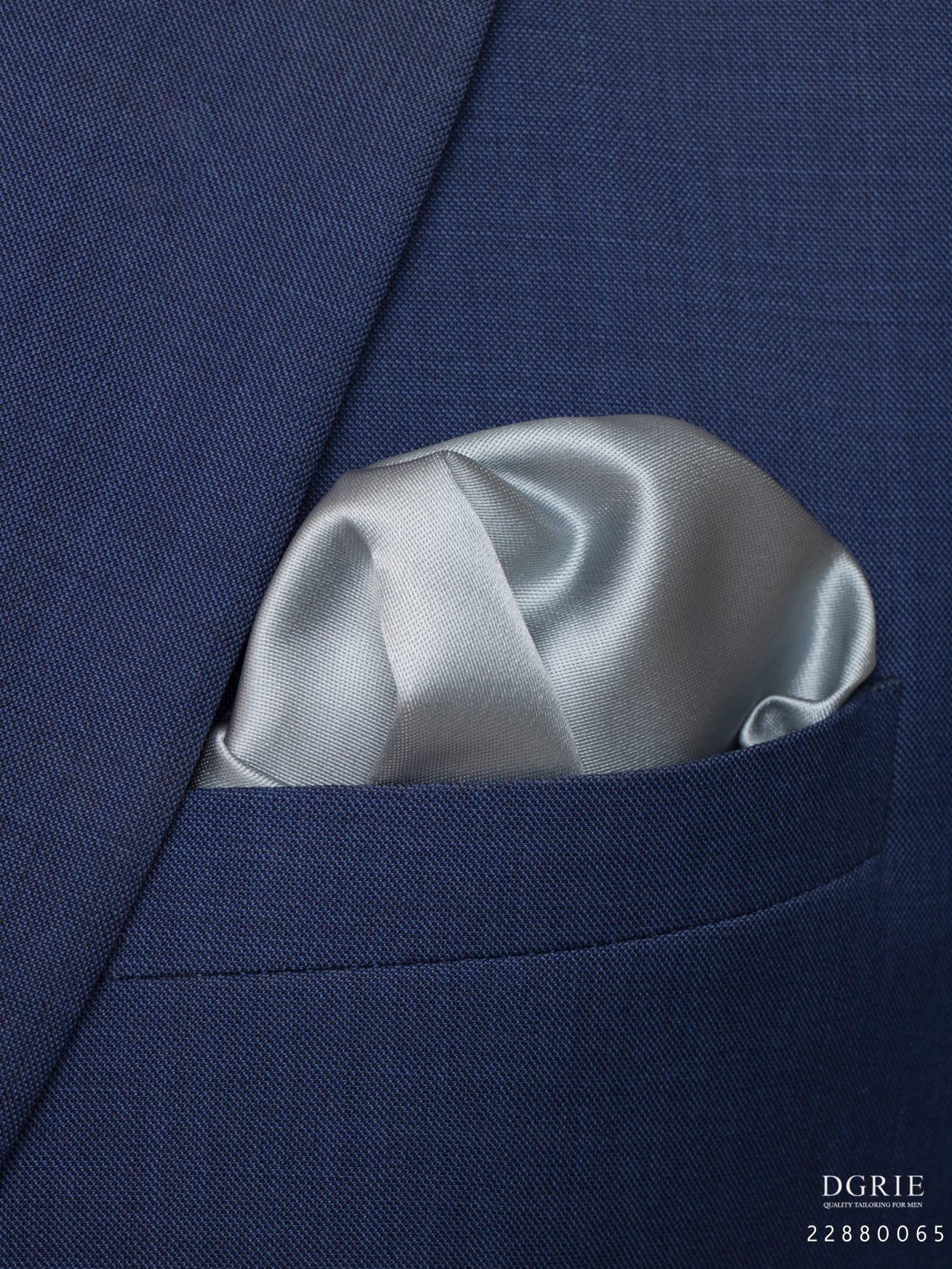 slate blue silk pocket square dgrie