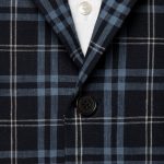 dark navy tartan check 2 button bn notch lapel linen jacket dgrie 7