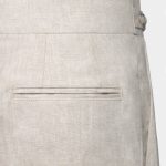 linen lace beige button edge short pants dgrie 1