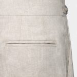 linen lace beige button edge short pants dgrie 1