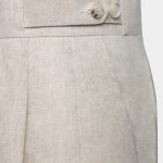 linen lace beige button edge short pants dgrie 5