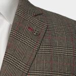 brown glen check rd wool with pin jacket dgrie 1