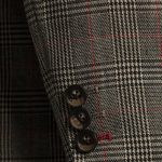 brown glen check rd wool with pin jacket dgrie