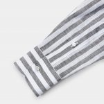 egyptian linen grayampwhite gy stripe 1cm cutaway collar shirt dgrie 4